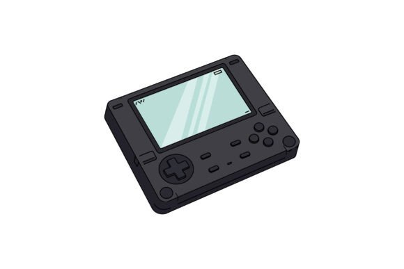 Black Handheld Gaming Console in Flat De: A Practical Design Asset for Modern Workflows