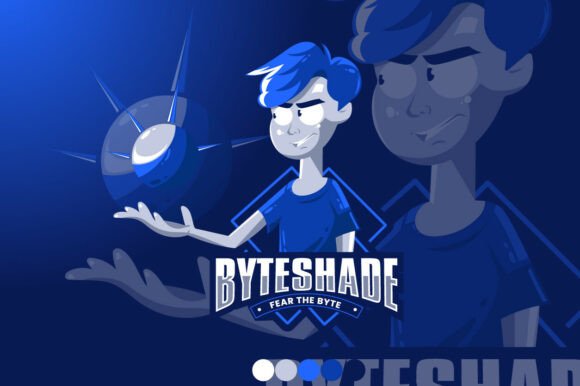 ByteShade: Futuristic Gaming Mascot Logo for Esports