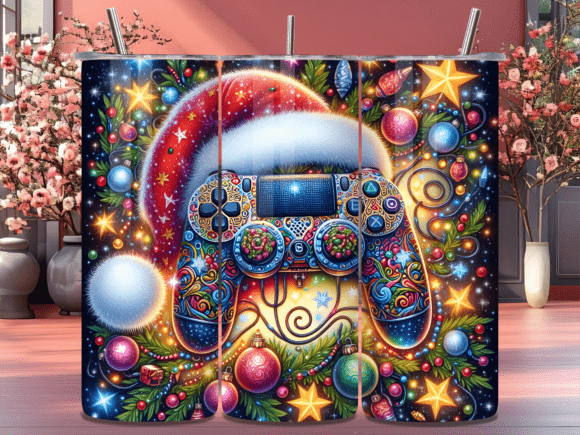 Christmas Gaming Controller Tumbler Wraps: Merging Holiday Cheer with Gamer Aesthetics