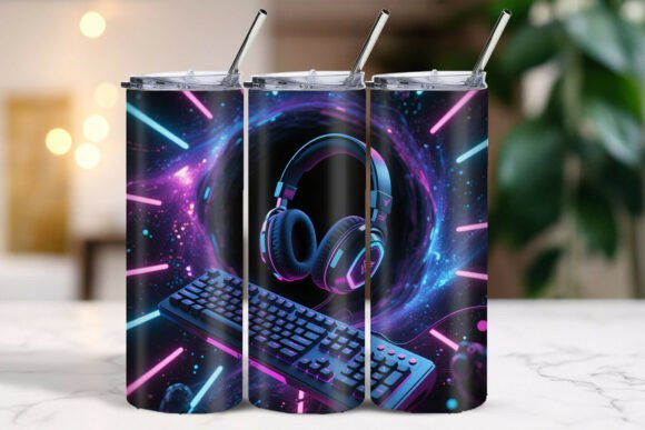 Cosmic Gaming Gear Explosion Tumbler Wrap Design