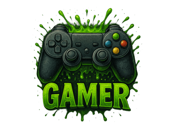 Dripping Green Gaming Controller PNG: Your Guide to High-Definition Merchandise Design