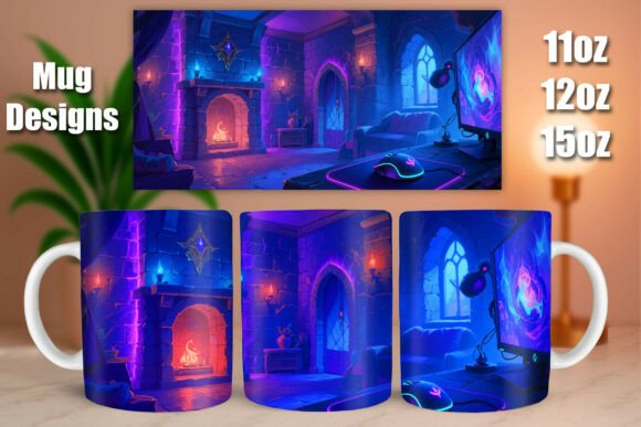 Fantasy Castle Gaming Setup Mug
