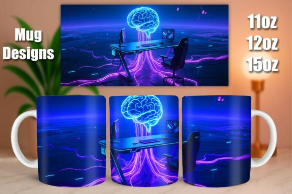 Floating Gaming Desk Brain Mug: The Unexpected Conversation Starter for Your Daily Brew