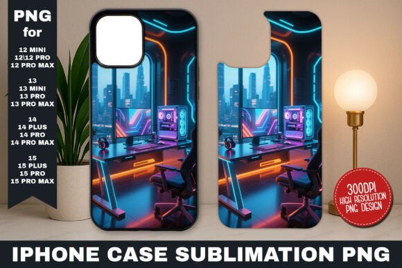 Futuristic RGB Gaming Setup iPhone: Elevate Your Device with Neon Cyberpunk Style