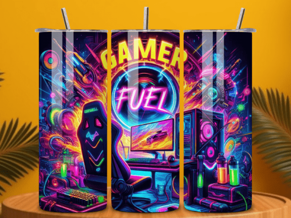 Gamer Fuel Tumbler Wrap: Design for Gaming Life