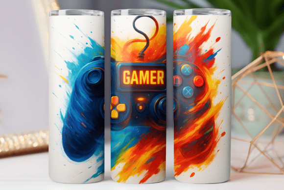 Gamer Gaming Tumbler Wrap 20oz Skinny: A Practical Design Resource for Sublimation Creators