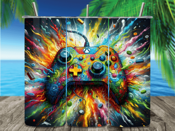 Gaming Controller Burst Paint Tumbler: What to Know Before You Download and Sublimate