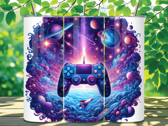 Gaming Controller Galaxy Tumbler Wrap: A Creative Way to Personalize Your 20 oz Skinny Tumbler