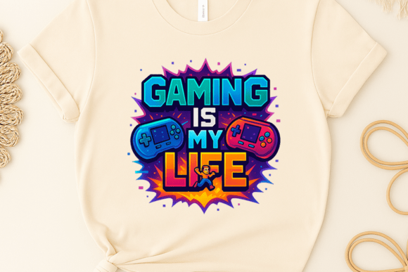 Gaming T-Shirt Sublimation Clipart PNG: Your Creative Shortcut