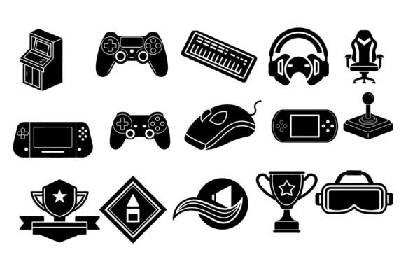 Gaming Vector Icon Set for Esports and Digital Projects