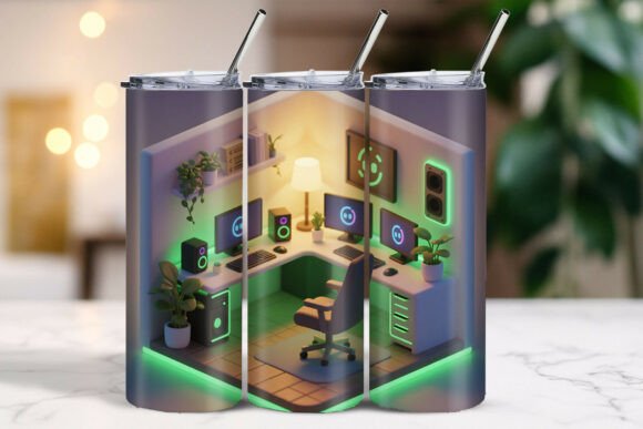 Isometric Cozy Gaming Corner Tumbler: A Practical Guide to Integrating Digital Wrap Designs into Your Workflow