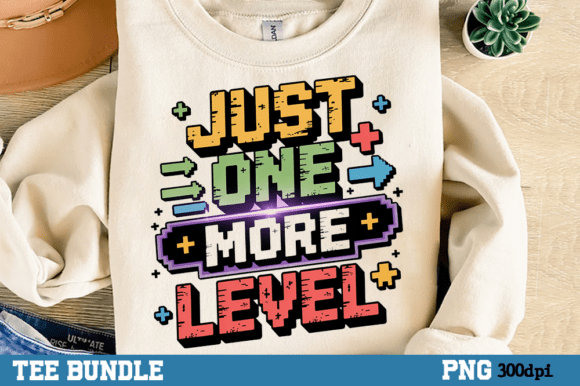Just One More Level, Gaming Shirt PNG: A Creative Asset for Gamers and Makers