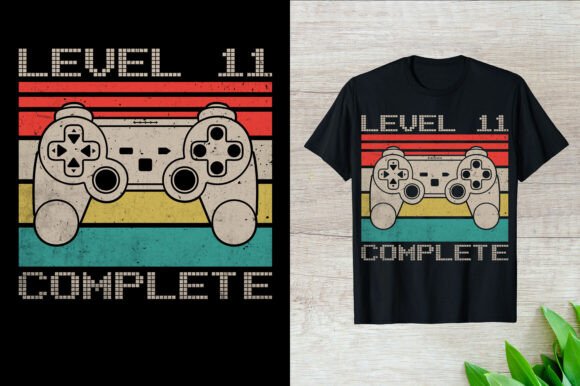 Level 11 Complete Gaming T-Shirt: A Print-Ready Design Bundle
