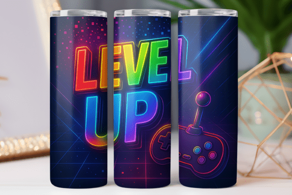 Level Up Your Drinkware: Inside the 20oz Skinny Gaming Tumbler Wrap Design