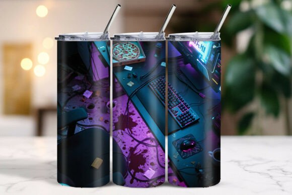 Messy RGB Gaming Desk Tumbler: Redefining Customization in Digital Design Assets