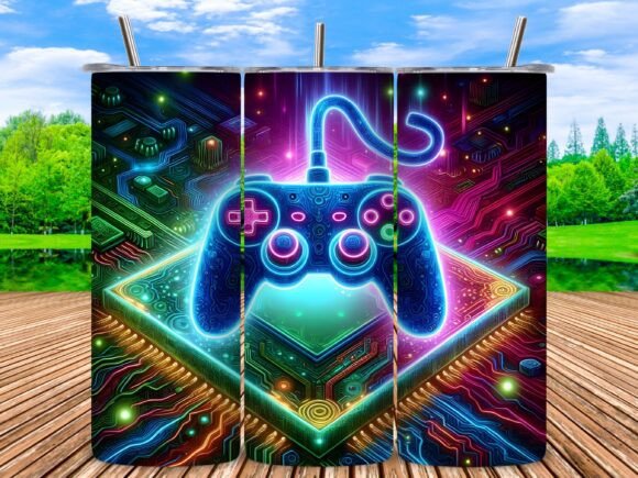 Neon Colored Gaming Controller Tumbler – A Strategic Asset for Custom Product Creators