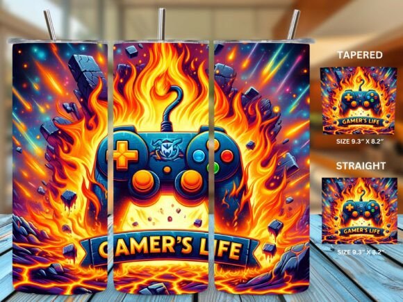 Retro Gaming Life Tumbler Wrap 20oz: A Versatile Design for Creators and Entrepreneurs
