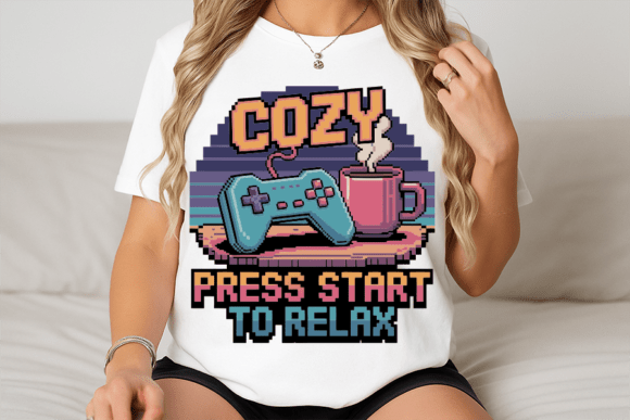 The Art of Cozy Gaming Relax with Coffee, Controller: A Pixel Art Revival for Modern Creatives