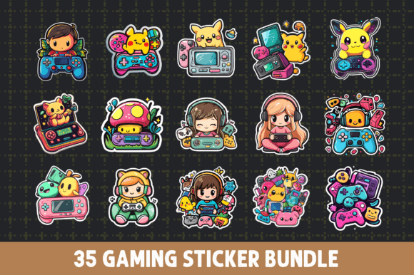 Unlock Creative Flexibility With a Gaming Sticker Bundle PNG: High-Resolution Assets for Every Project